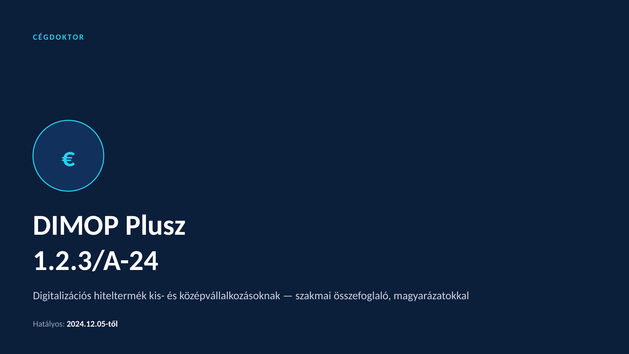 DIMOP Plusz 1.2.3/A-24 Bemutató